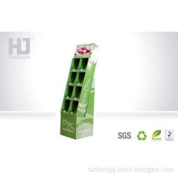 Green Eco - friendly Corrugated Cardboard Magazine Display